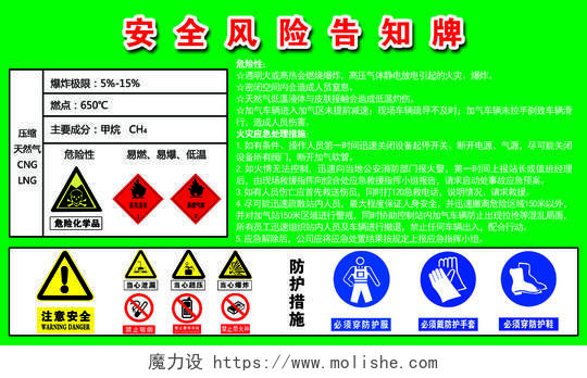 危险化学品安全风险告知牌易燃易爆安全知识宣传展板